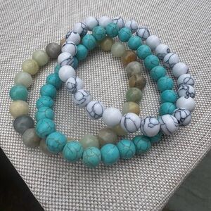 New! Tranquility Trio Stack by Erin McDermott Jewelry /new with pouch!